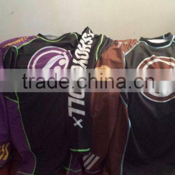 Long Sleeve Mma Guards / Whole Sale Mma Rash Guards /skin Tight Mma Rash Guards