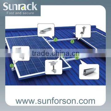 Tin roof solar roof mounting system and structures