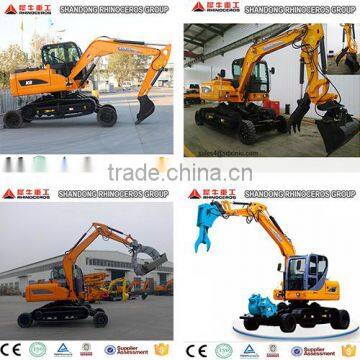 High Quality&China Cheap 8T 0.3m3 X8 Wheel Excavator for Sale With Crawler photo-2
