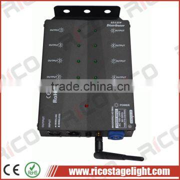8-ways splitter with one input XLR pin3 pin5 dmx distributor wireless