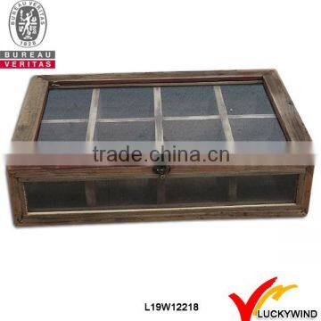 Unique Chic Old Craft Wooden Compartment Box