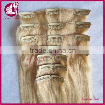 6A Brazilian Remy Virgin Human Hair and Straight Factory Price Clip in Hair Extension photo-4