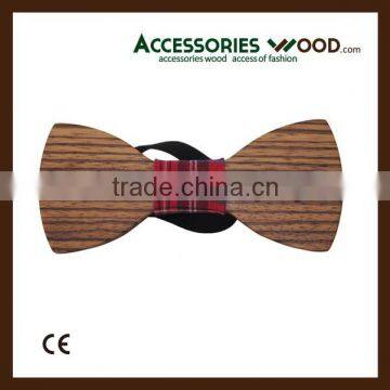 Custom Logo Cheap Wood Wooden Cotton Strap Bow Tie with Gift Box