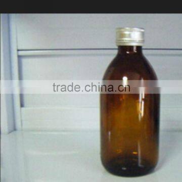 amber glass 200ml bottle with aluminum cap