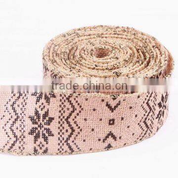 factory price fiber custom jute yarn made ribbon