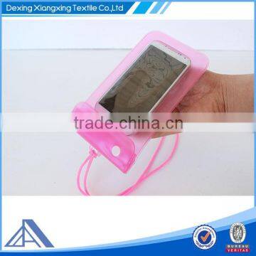 lovely pink waterproof dry bag with strap for mobile phone /iphone