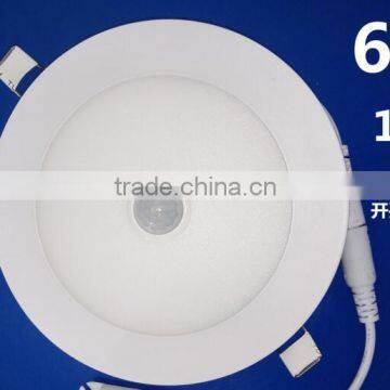 AC85-265V 6 inch Pir human body 12W led sensor panel light