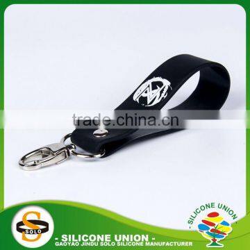 Custom Silicon Rubber Keychain Custom Text Silicone Keychain With the Hook photo-3