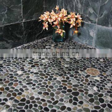 polished pebble stone cobbles home decoration