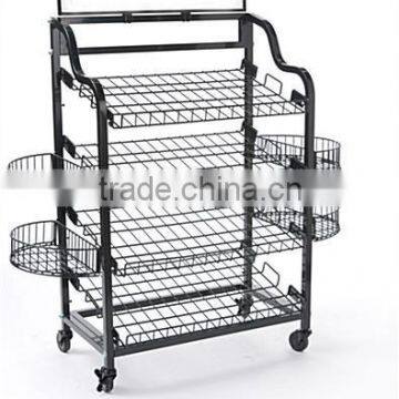 BAKERY MERCHANDISER DISPLAY CART/ TROLLEY FOR FOOD WITH SIDE SHELVES photo-2