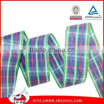 wholesale high quality Colorful tarton ribbon/plaid ribbon