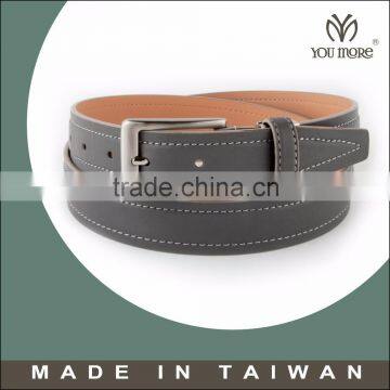 Various design men genuine leather belts with plastic belt buckles