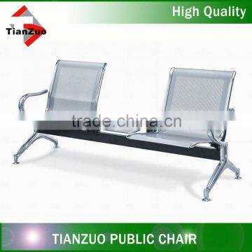 Public waiting seating steel chair with table