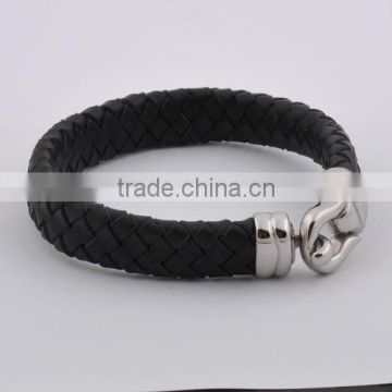 Stainless Steel Wholesale Accessory Leather Bracelet(GB10419)