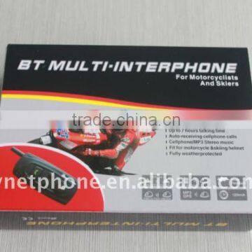 FM Multi-interphone Motorcycle Helmet Bluetooth Headset Intercom photo-2
