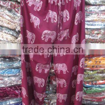 Dissount Price wholesale Indian Harem beggy Pants Loose Elephant design palazzo Pant