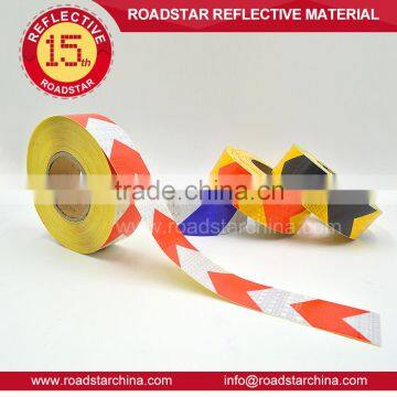 White&red prismatic reflective warning tape for vehicle