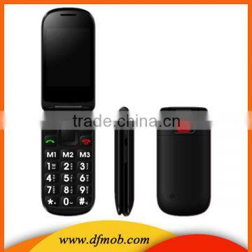 High Volume MTK6260 Big Font SOS GSM GPRS Dual SIM Card 2.4INCH QVGA Game Quad Band Elder Phone T09