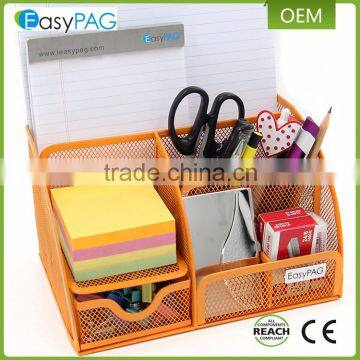 China shenzhen office school supplier metal mesh desk supplies organizer caddy