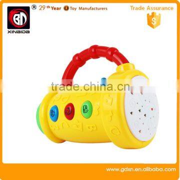 Educational plastic Drum story machine learning toy with