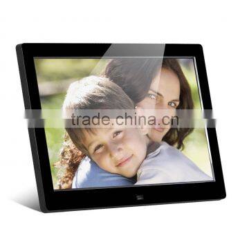 HD video display slim 13.3 inch multi functional digital photo frame,lcd digital frame wide screen new design