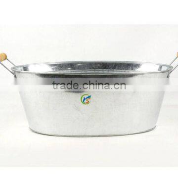 Simple Style Galvanized Metal Oval Large Party Tub