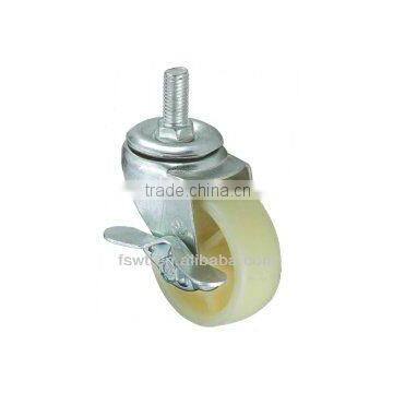 Light Duty Screw With Side Brake PP Caster Wheel