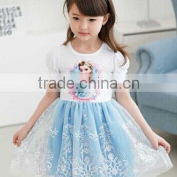 Cartoon hot sale gauze dress, frozen costume, cosplay clothes for kids, girl skirt