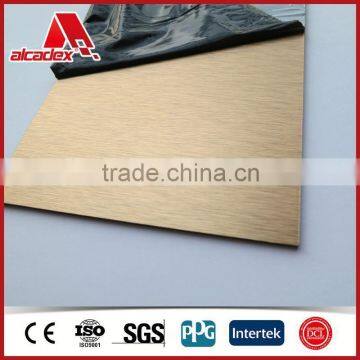 acm acp sheet 3mm brushed interior composite aluminium wall panels