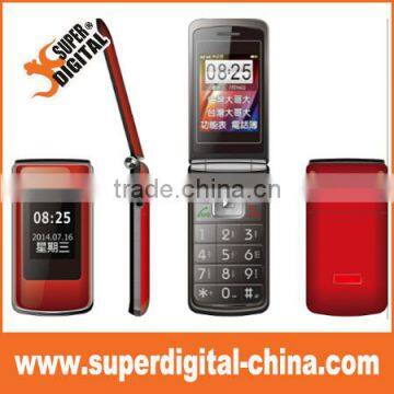 3g flip phones 2.4 inch X808 with IML craft dual LCD screen