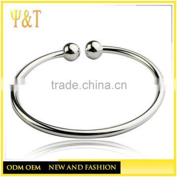 Wholesale hand made stainless steel silver jewelry made of beads adjust bangles bracelets