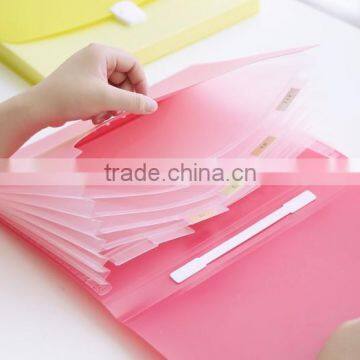 PP plastic handled folder with 6pockets
