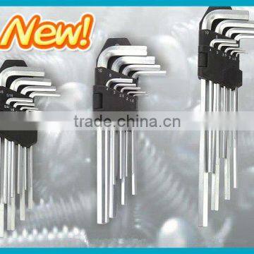 Hot sales 9 PCS Long style/Medium style/ Short style hex key wrench set