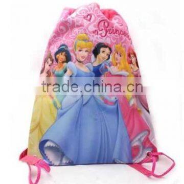 Princess drawstring shoe bag in pink for girl