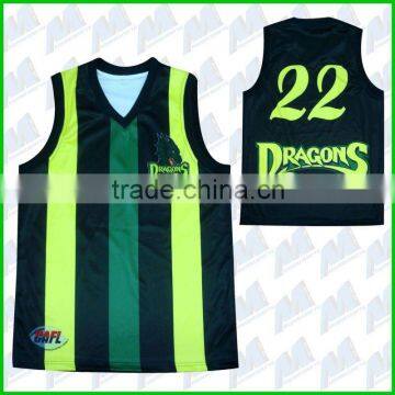 Long sleeved/sleeveless sublimated AFL club jumper