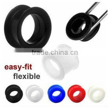 Mix&match flexible double flesh plug silicone tunnel body rings jewelry piercing