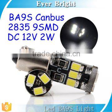 Nonpolarity 2w 12v dc Led Light Bulb Canbus Led Light Lamp BA9S 9 Smd 2835 Led