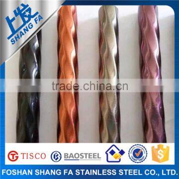 High Luster Elegance Rigidity Corrugated Stainless Steel Pipe for Decoration