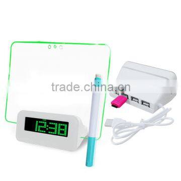 New Invented Magic Kids Alarm Clock LED Writing Board photo-3