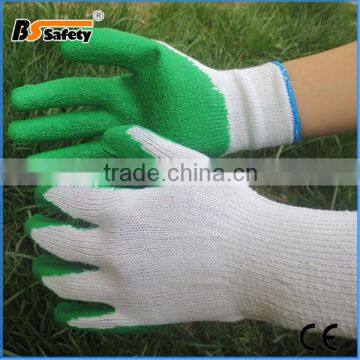 BSSAFETY Good quality hand protection crinkle latex coated safety working gloves