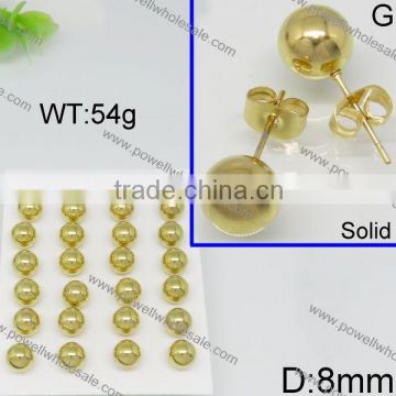 Latest fashion style earring stud gold plated