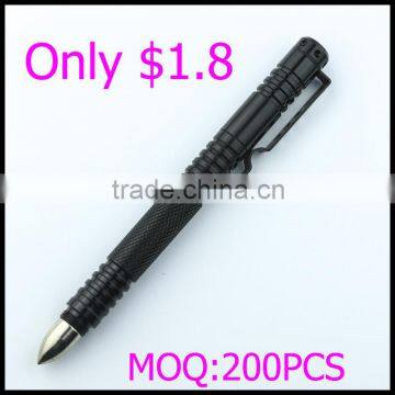 1.8USD Per pic best selling outdoor survival tool self-defense tactical ball pen with stainless steel head attack