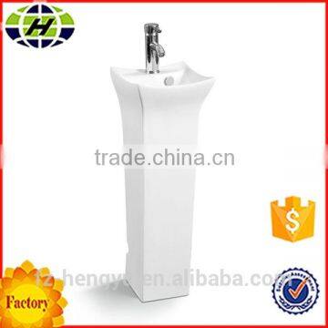 2016 new design Sanitary Ware Decorated Pedestal Wash Basin for bathroom