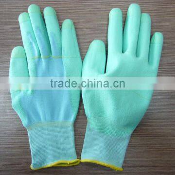 13G Nylon Liner, PU Palm Coated, White PU Coated Glove photo-3