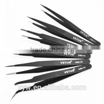 VETUS Anti-magnetic acid-proof anti-static tweezers high elasticity stainless steel tweezers