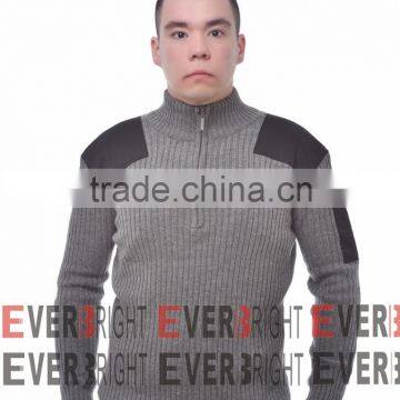 Canton Fair show combat knit wear high neck sweater men pullover