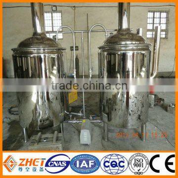 stainless steel micro draft beer brewing machinery heating by gas