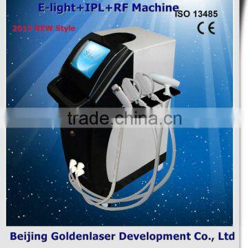 www.golden-laser.org/2013 New style E-light+IPL+RF machine laser face hair removal machine