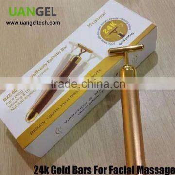 24k gold facial energy bars massager vibration beauty bar with heat