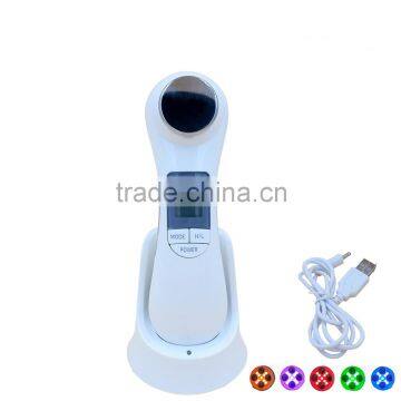 Newest Beauty Device rf Ems Sonic Vibration Facial Care 6 in 1 Multifunction Beauty Tool photo-3